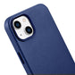 iCarer Case Lederhülle für iPhone 14 Plus Echtlederhülle blau (kompatibel mit MagSafe)