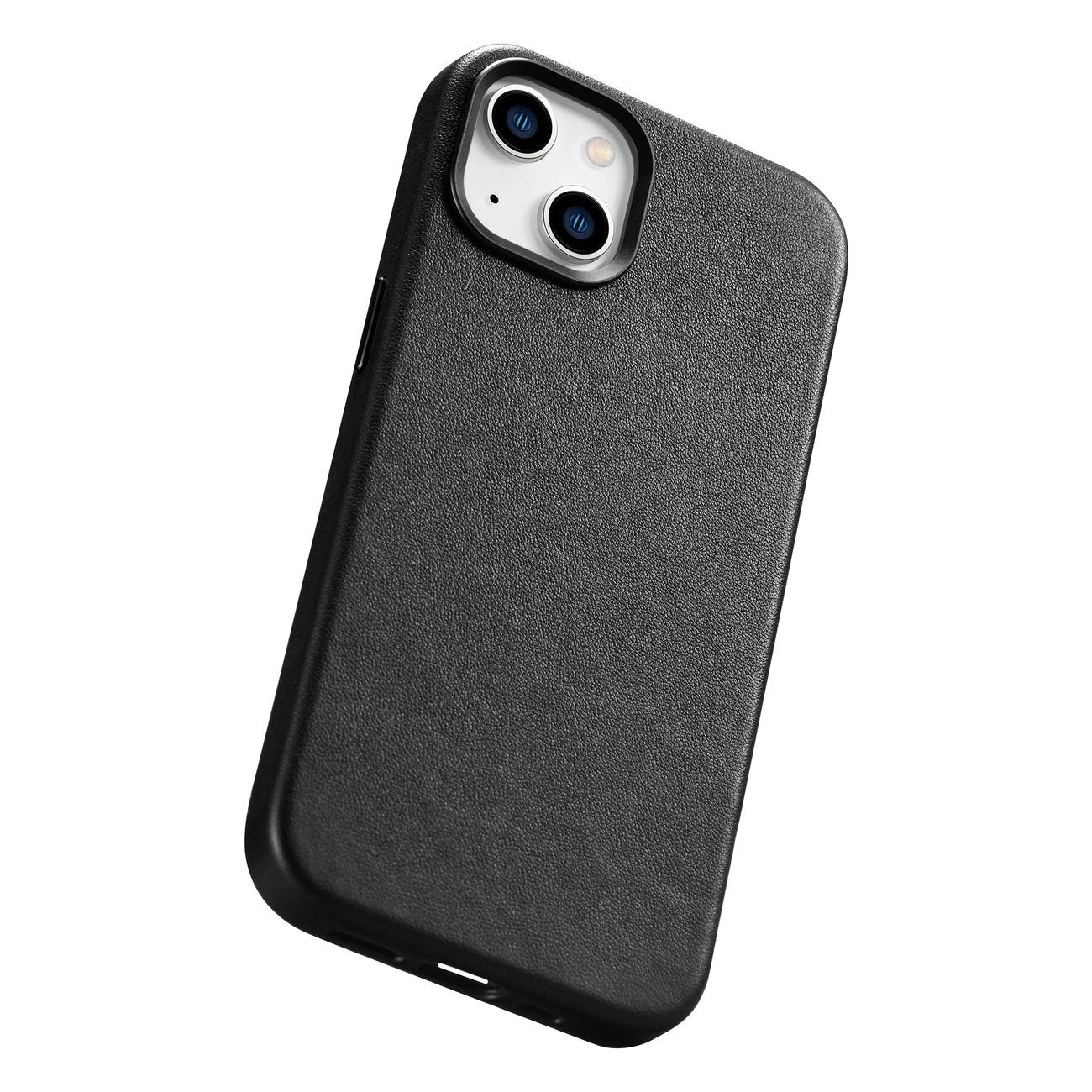 iCarer Case Lederhülle für iPhone 14 schwarz (WMI14220705-BK) (MagSafe kompatibel)