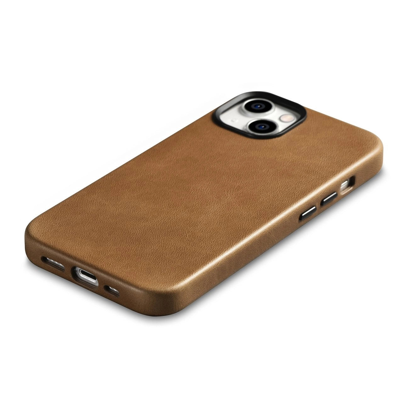 iCarer Oil Wax Premium Leather Case iPhone 14 Hülle aus magnetischem Leder mit MagSafe braun (WMI14220701-TN)