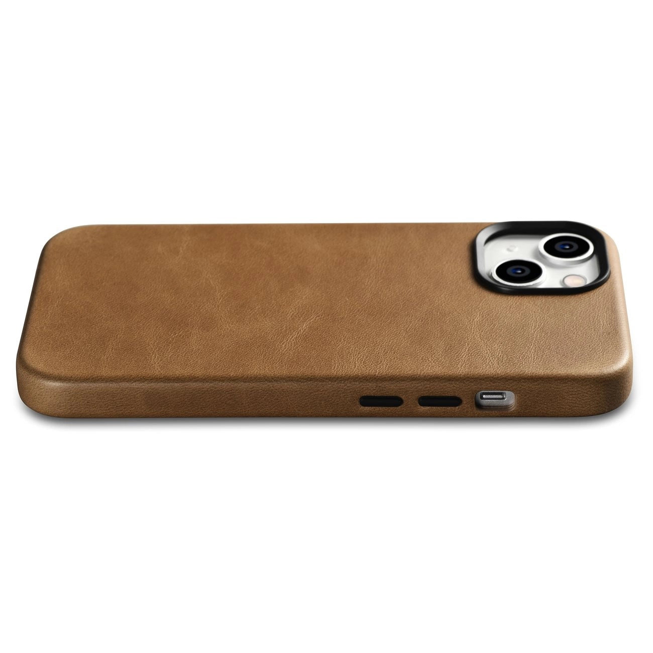 iCarer Oil Wax Premium Leather Case iPhone 14 Hülle aus magnetischem Leder mit MagSafe braun (WMI14220701-TN)