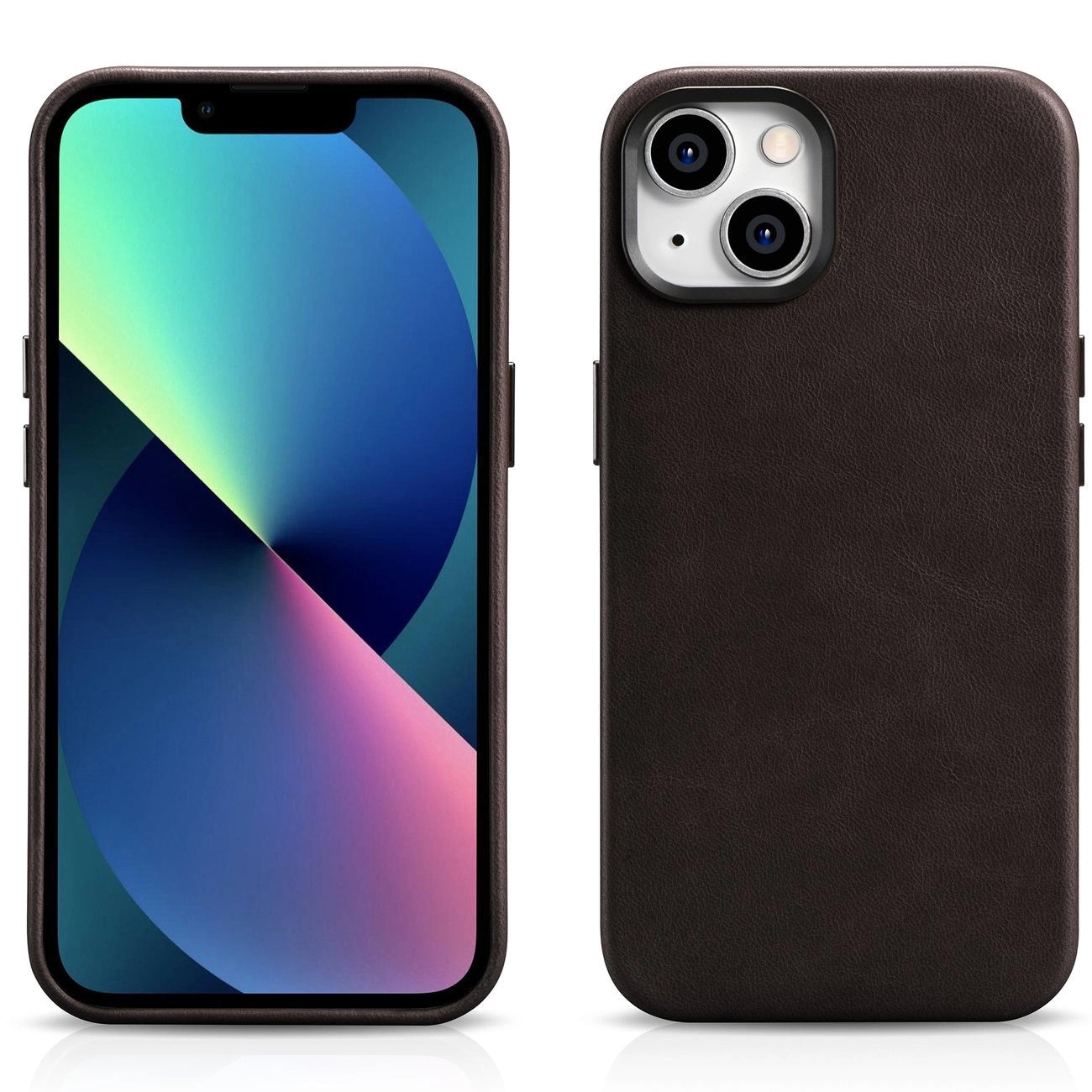 iCarer Oil Wax Premium Leather Case magnetische Ledertasche iPhone 14 mit MagSafe braun (WMI14220701-BN)