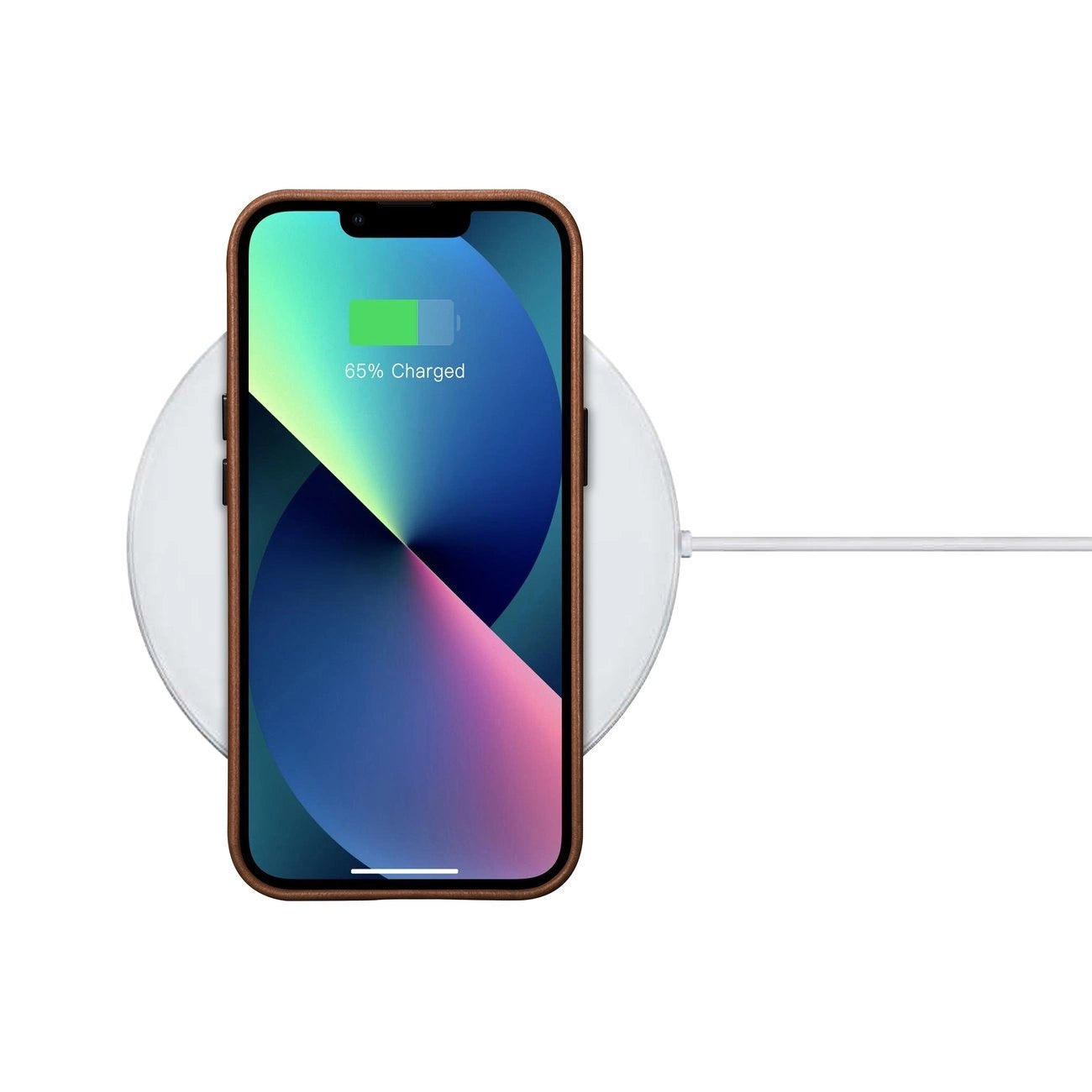 iCarer Oil Wax Premium Ledertasche iPhone 14 Plus Magnetische Ledertasche mit MagSafe Braun (WMI14220703-RB)