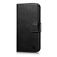 iCarer Oil Wax Wallet Case 2in1 Case iPhone 14 Leder Flip Cover Anti-RFID schwarz (WMI14220721-BK)