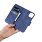 iCarer Wallet Case 2in1 Case iPhone 14 Anti-RFID Leder Flip Case Blau (WMI14220725-BU)