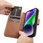 iCarer Wallet Case 2in1 Cover iPhone 14 Plus Anti-RFID Leder Flip Case Braun (WMI14220727-BN)