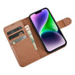 iCarer Wallet Case 2in1 Cover iPhone 14 Plus Anti-RFID Leder Flip Case Braun (WMI14220727-BN)