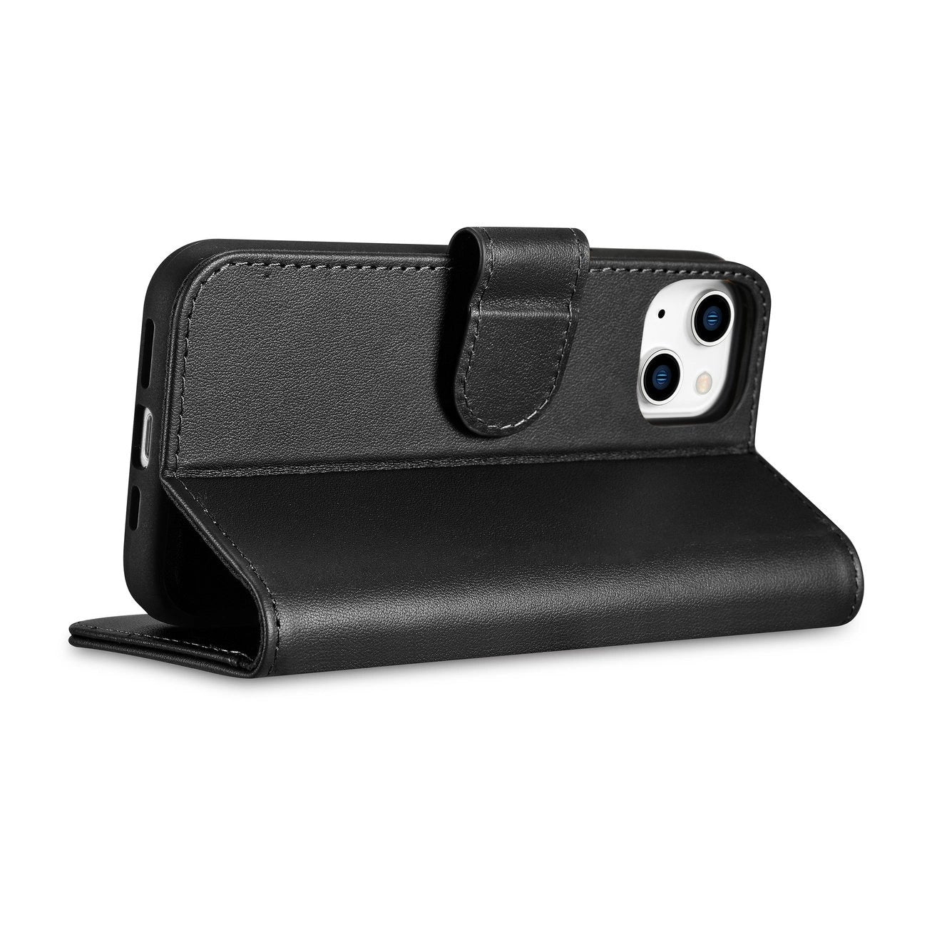iCarer Wallet Case 2in1 Cover iPhone 14 Plus Anti-RFID Leder Flip Case Schwarz (WMI14220727-BK)