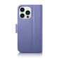 iCarer Wallet Case 2in1 Cover iPhone 14 Pro Anti-RFID Leder Flip Case Hellviolett (WMI14220726-LP)