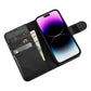 iCarer Wallet Case 2in1 Cover iPhone 14 Pro Leder Flip Cover Anti-RFID schwarz (WMI14220726-BK)
