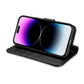 iCarer Wallet Case 2in1 Cover iPhone 14 Pro Leder Flip Cover Anti-RFID schwarz (WMI14220726-BK)