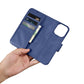 iCarer Wallet Case 2in1 Cover iPhone 14 Pro Max Leder Flip Case Anti-RFID blau (WMI14220728-BU)