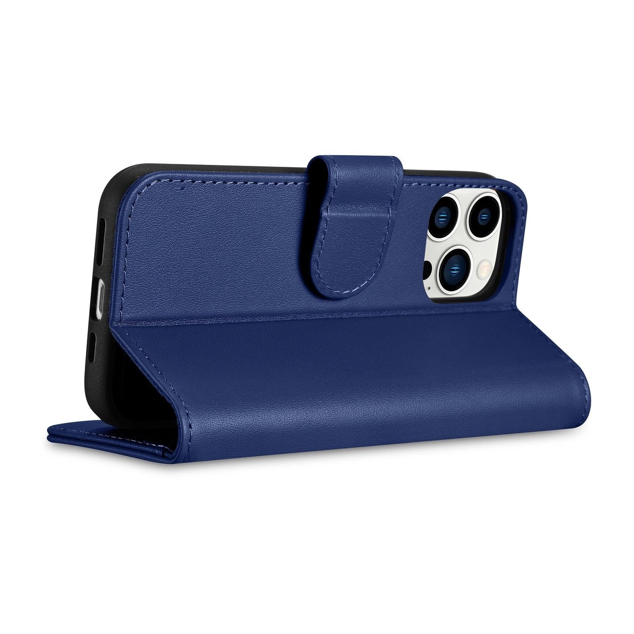 iCarer Wallet Case 2in1 Cover iPhone 14 Pro Max Leder Flip Case Anti-RFID blau (WMI14220728-BU)