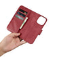 iCarer Wallet Case 2in1 Cover iPhone 14 Pro Max Leder Flip Cover Anti-RFID Rot (WMI14220728-RD)