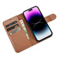 iCarer Wallet Case 2in1 iPhone 14 Pro Leder Flip Case Anti-RFID braun (WMI14220726-BN)