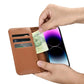 iCarer Wallet Case 2in1 iPhone 14 Pro Leder Flip Case Anti-RFID braun (WMI14220726-BN)