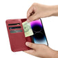 iCarer Wallet Case 2in1 iPhone 14 Pro Leder Flip Case Anti-RFID rot (WMI14220726-RD)