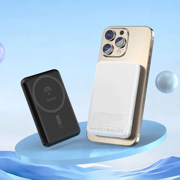 Dudao K14S 20W Powerbank – 5000mAh, USB-A/USB-C & MagSafe – Weiß