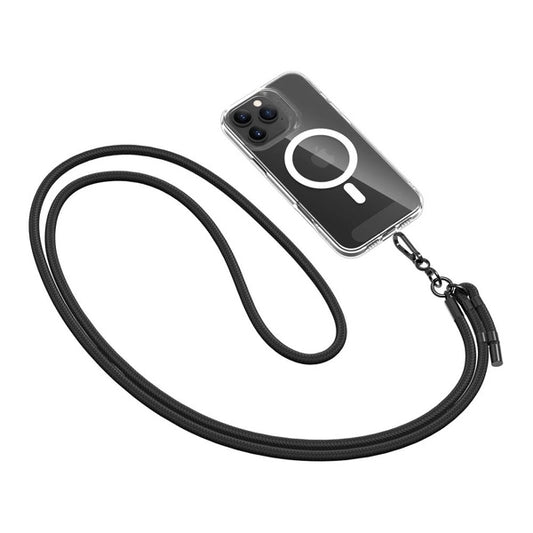 Handykordel Umhängeband mit Adapter – Schwarz