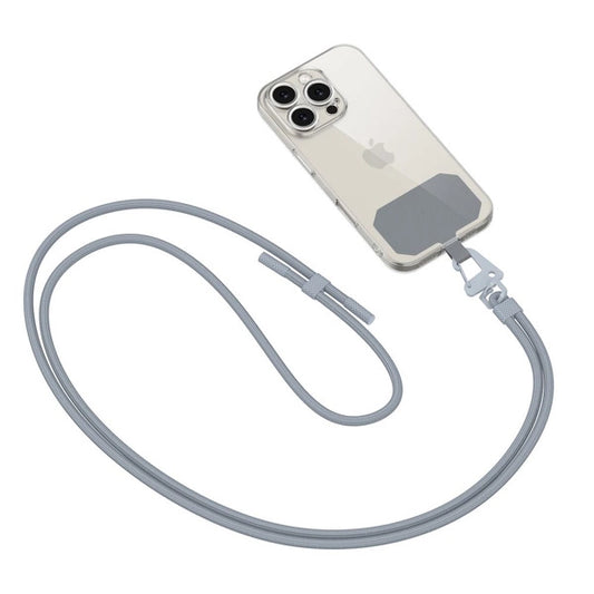 Handykordel Umhängeband mit Adapter –Grau