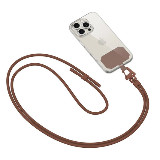 Handykordel Umhängeband mit Adapter – Braun