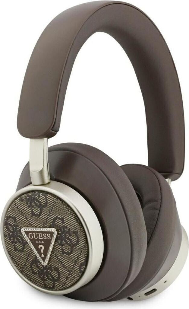 Guess Headphones 4G Triangle Logo Bluetooth ENC brown (Active Noise Cancellation 45 h Wireless) Brown