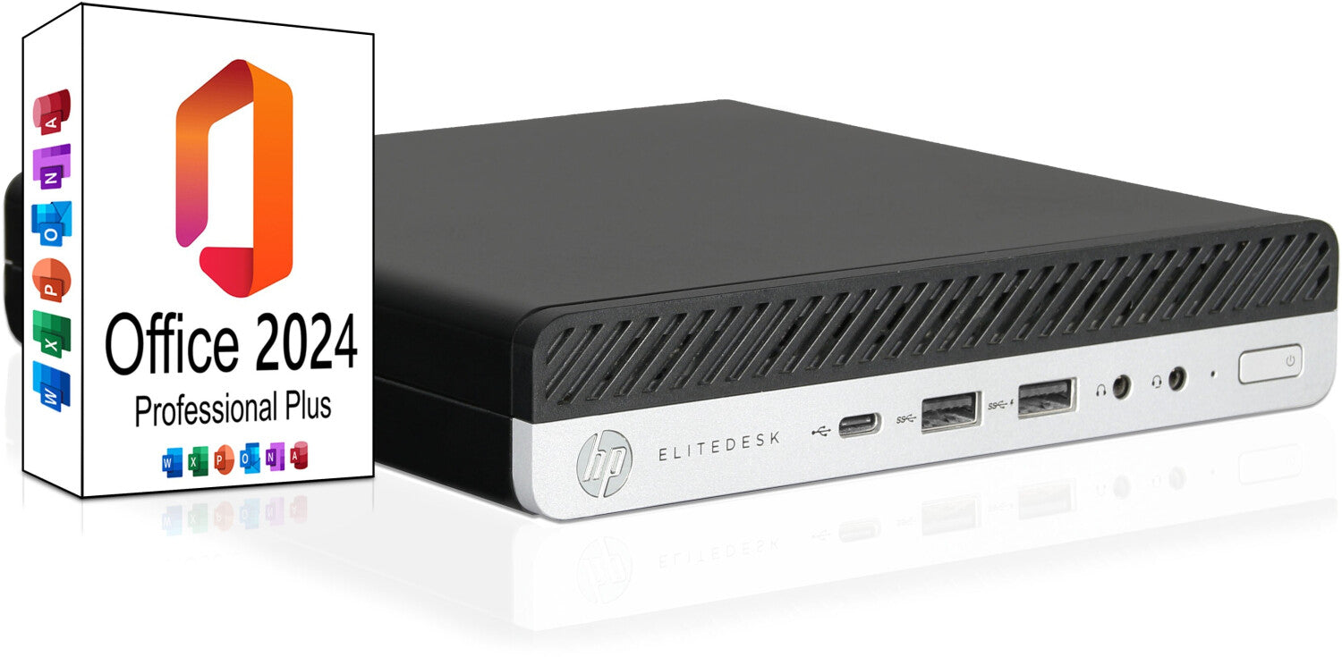 HP EliteDesk Intel Core i7-8700T 6-Core 2.400 MHz / 2.4 GHz 32 GB DDR4 1,000 GB M.2 SSD Intel UHD Graphics 630 Microsoft Windows 11 Professional