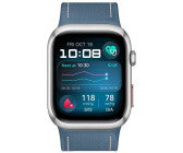 Android Smartwatch, Gehäusefarbe silber, Armbandfarbe blau, 1,82 Zoll, Unisex, iOS kompatibel, Android kompatibel, Textil Armband, OLED Display