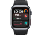 Android Smartwatch, Gehäusefarbe schwarz, Armbandfarbe schwarz, 1,82 Zoll, iOS kompatibel, Android kompatibel, Aluminium Gehäuse, Textil Armband, OLED Display