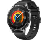 Android Smartwatch, Gehäusefarbe schwarz, Armbandfarbe schwarz, 1,43 Zoll, GPS, Unisex, iOS kompatibel, Android kompatibel, Edelstahl Gehäuse, Fluorelastomer Armband, AMOLED Display