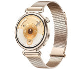 Android Smartwatch, Gehäusefarbe gold, Armbandfarbe gold, 1,32 Zoll, GPS, Unisex, iOS kompatibel, Android kompatibel, Edelstahl Armband, AMOLED Display