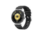 Android Smartwatch, Gehäusefarbe schwarz, Armbandfarbe schwarz, 1,32 Zoll, GPS, Unisex, iOS kompatibel, Android kompatibel, Fluorelastomer Armband, AMOLED Display