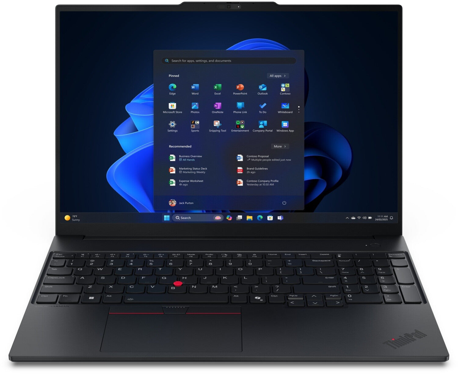 Lenovo ThinkPad E16 G3 Intel Core Ultra 7 255H 16 2 GHz 32 Go DDR5 1 000 Go Intel Arc Graphics Shared Memory Windows 11 Professionnel