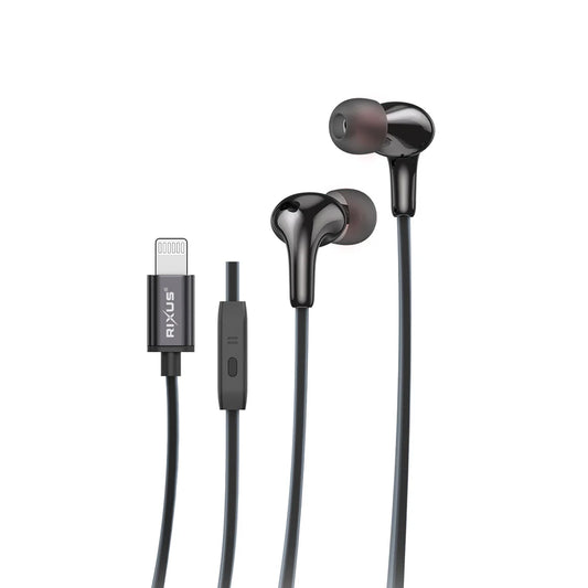 Rixus Lightning In-Ear Kabel Kopfhörer - Schwarz
