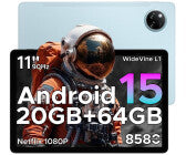 Gaming-Tablet, 11 Zoll, Bildschirmauflösungen 1.280 x 800 Pixel, 4 GB RAM, 64 GB, Android 15, microSDXC, 13 MP