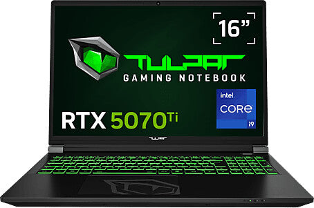 Monsternotebook Tulpar T6 V3.8.1  Intel Core i9-14900HX 24 1,6 GHz  32 GB DDR5  1.000 GB  NVIDIA GeForce RTX 5070 Ti 12288 MB / 12 GB   Windows 11 Home