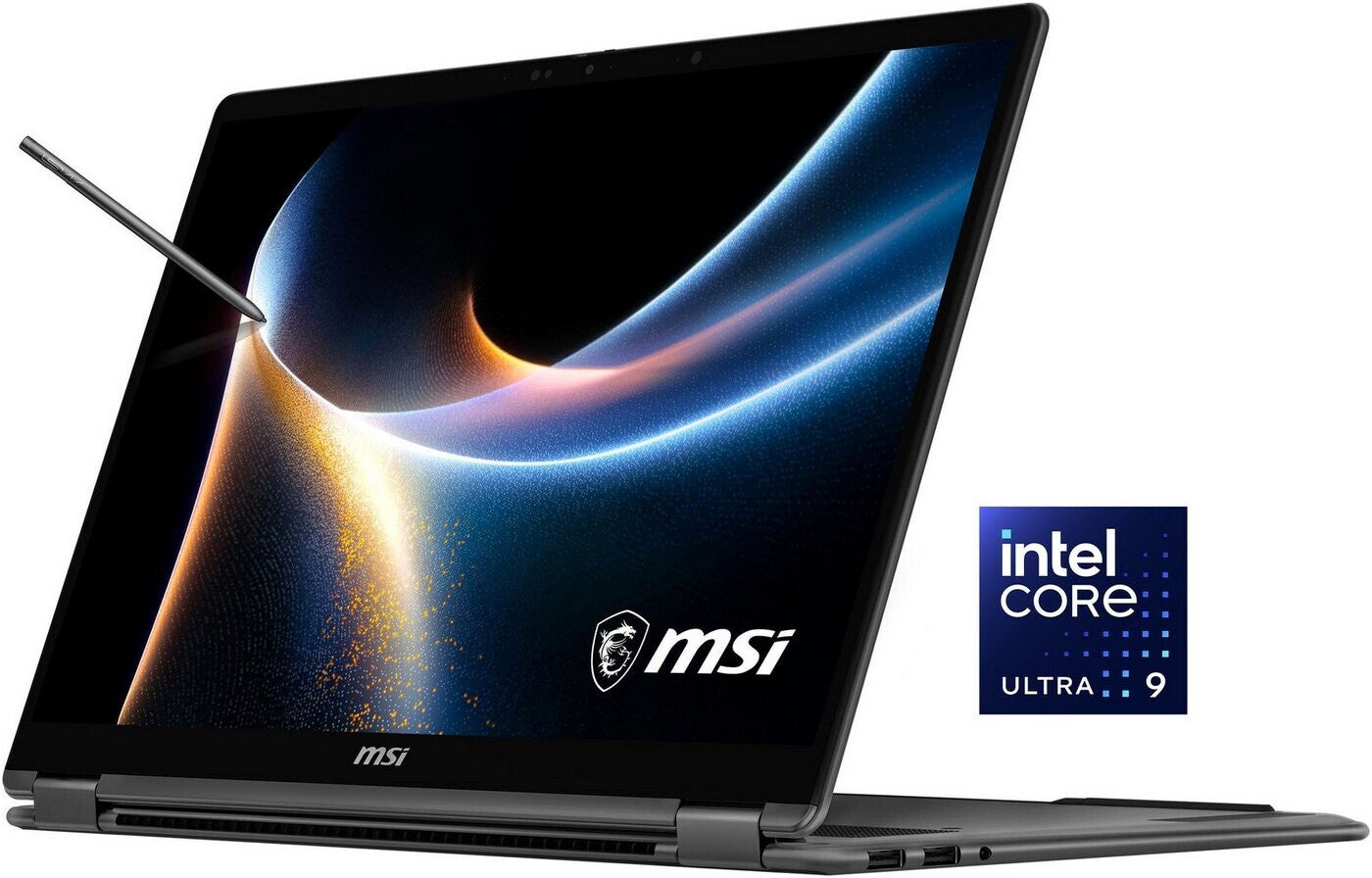 MSI Prestige 14 Flip AI+  Intel Core Ultra 9 386H 16 2,5 GHz  32 GB DDR5  2.000 GB  Intel Graphics Shared Memory   Windows 11 Home