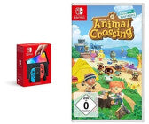 Nintendo Switch (OLED-Modell) neon-blau/neon-rot + Animal Crossing: New Horizons