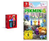 Nintendo Switch (OLED-Modell) neon-blau/neon-rot + Pikmin 4