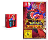 Nintendo Switch (OLED-Modell) neon-blau/neon-rot + Pokémon: Karmesin