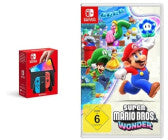 Nintendo Switch (OLED-Modell) neon-blau/neon-rot + Super Mario Bros. Wonder