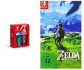 Nintendo Switch (OLED-Modell) neon-blau/neon-rot + The Legend of Zelda: Breath of the Wild