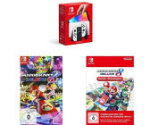 Nintendo Switch (OLED-Modell) weiß + Mario Kart 8: Deluxe + Booster-Streckenpass