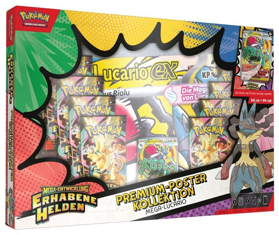 Pokémon Premium-Poster-Kollektion Mega-Entwicklung – Erhabene Helden: Mega-Lucario (DE)
