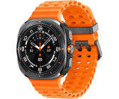 Android Smartwatch, Gehäusefarbe anthrazit, Armbandfarbe orange, 1,5 Zoll, GPS, Unisex, Android kompatibel, Titan Gehäuse, Silikon Armband, Super AMOLED Display
