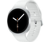 Android Smartwatch, Gehäusefarbe silber, Armbandfarbe weiß, 1,3 Zoll, GPS, Unisex, Android kompatibel, Aluminium Gehäuse, Silikon Armband, OLED Display