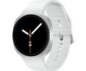 Android Smartwatch, Gehäusefarbe silber, Armbandfarbe weiß, 1,5 Zoll, GPS, Unisex, Android kompatibel, Aluminium Gehäuse, Silikon Armband, OLED Display