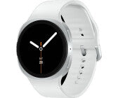 Android Smartwatch, Gehäusefarbe silber, Armbandfarbe weiß, 1,5 Zoll, GPS, Unisex, Android kompatibel, Aluminium Gehäuse, Silikon Armband, OLED Display