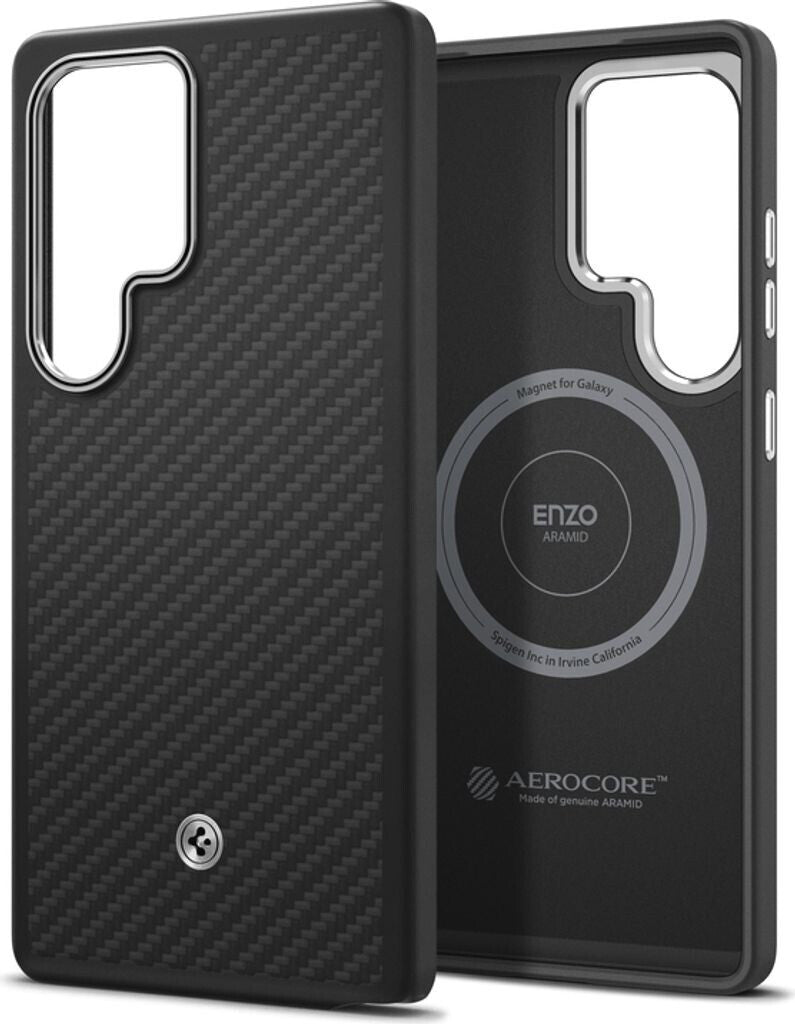 Spigen Enzo Aramid Case (Galaxy S25 Ultra) Black Silver