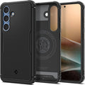 Spigen Handyhülle für Galaxy S25, Spigen Core Armor Mag mit MagSafe, Schwarz