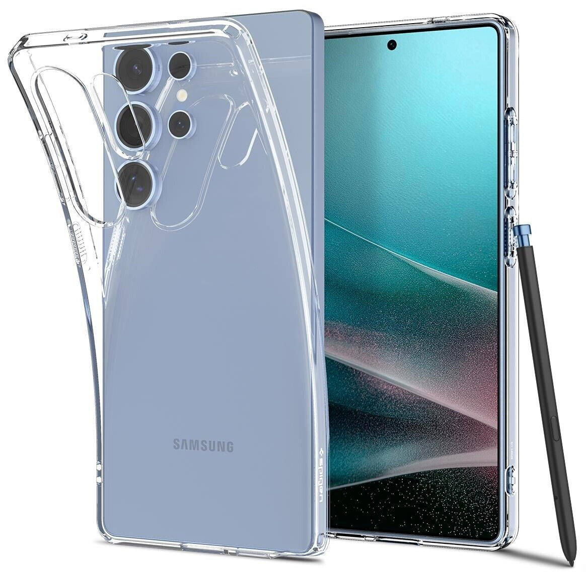 Spigen phone case for Galaxy S25 Ultra, Spigen Liquid Crystal, Transparent